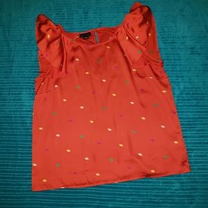 Red 100% Polyester Blouse